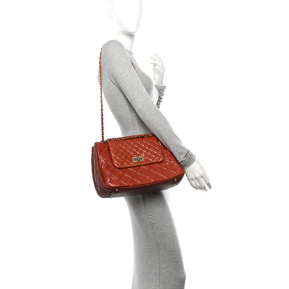 Chanel Glazed Crinkled Lambskin Large East West Flap Red 2 of 12