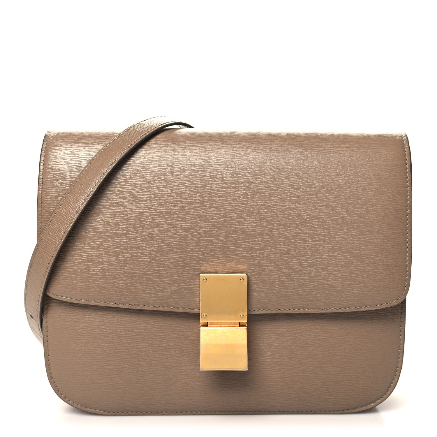 Celine Liege Calfskin Medium Classic Box Flap Bag Taupe 1 of 13