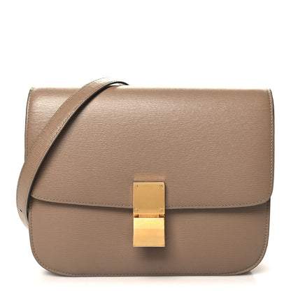 Celine Liege Calfskin Medium Classic Box Flap Bag Taupe 1 of 13