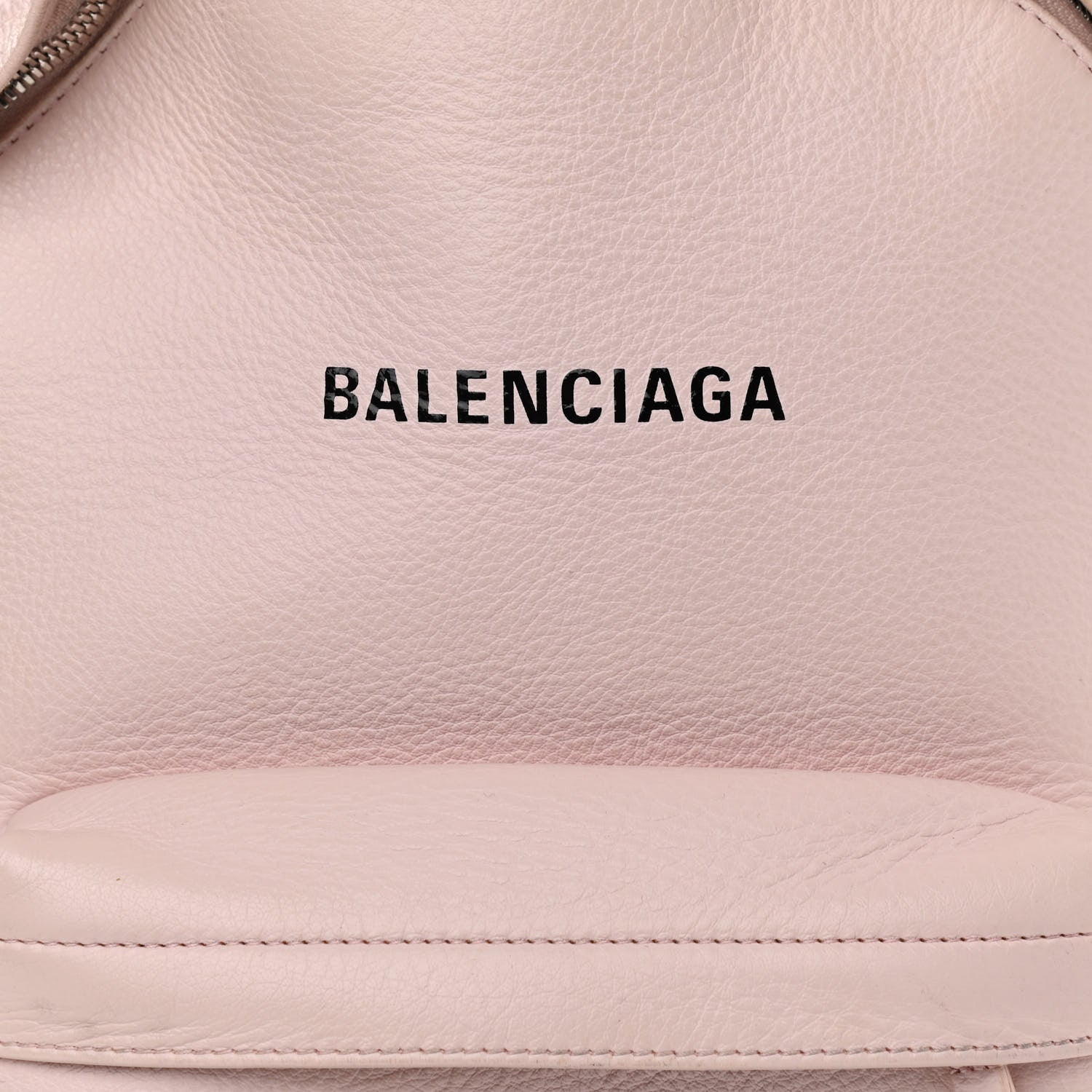 Balenciaga Smooth Calfskin Logo Small Everyday Backpack Light Rose Black 8 of 15