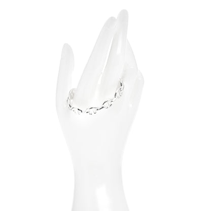 Hermes Sterling Silver MM Chaine d'Ancre Enchainee Cuff Bracelet SH 2 of 5