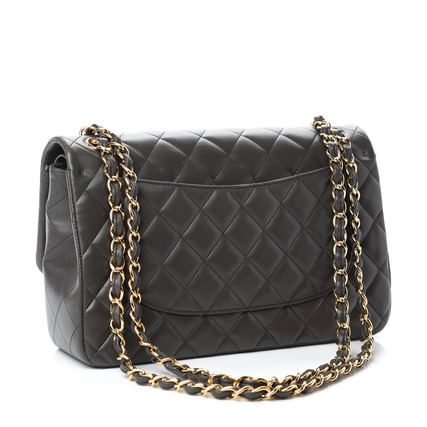 Chanel Lambskin Quilted Jumbo Double Flap Grey 3 of 12