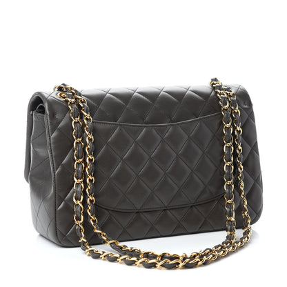 Chanel Lambskin Quilted Jumbo Double Flap Grey 3 of 12