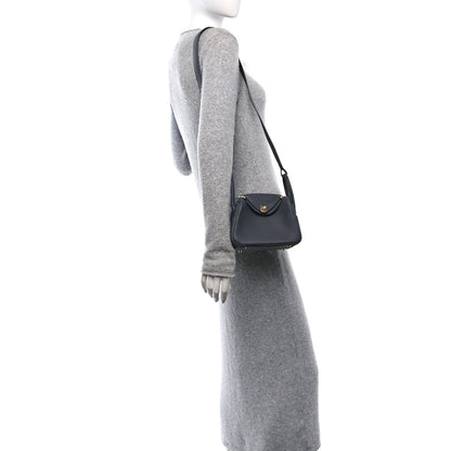 Hermes Taurillon Clemence Mini Lindy 20 Ardoise 2 of 11
