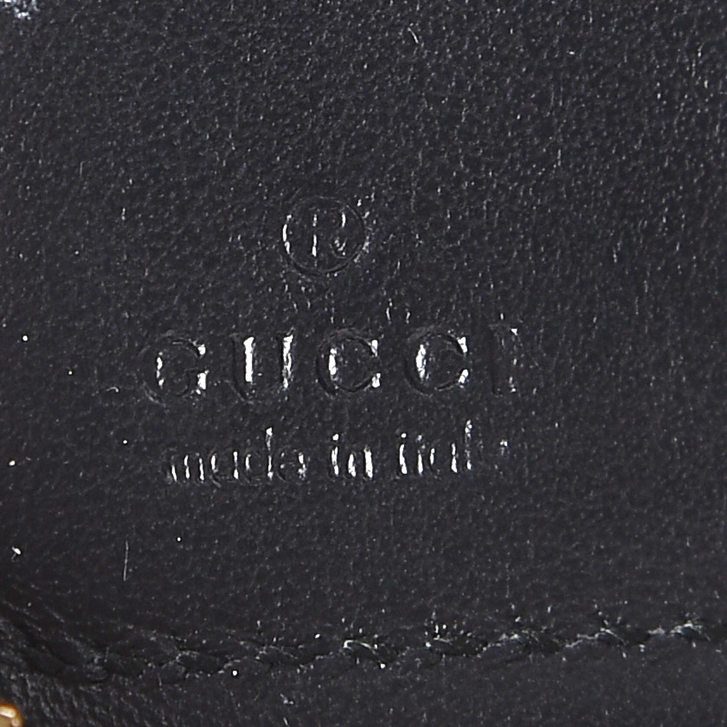 Apollo Calfskin GG Dadini Embroidered Zip Around Wallet Black