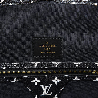 Louis Vuitton Monogram Giant Crafty Neverfull MM Creme Rouge Black 5 of 9