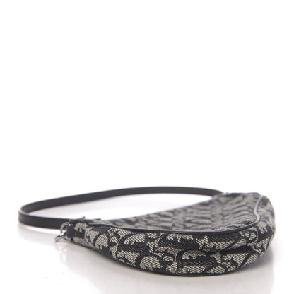 Christian Dior Monogram Mini Saddle Pochette Black 4 of 10