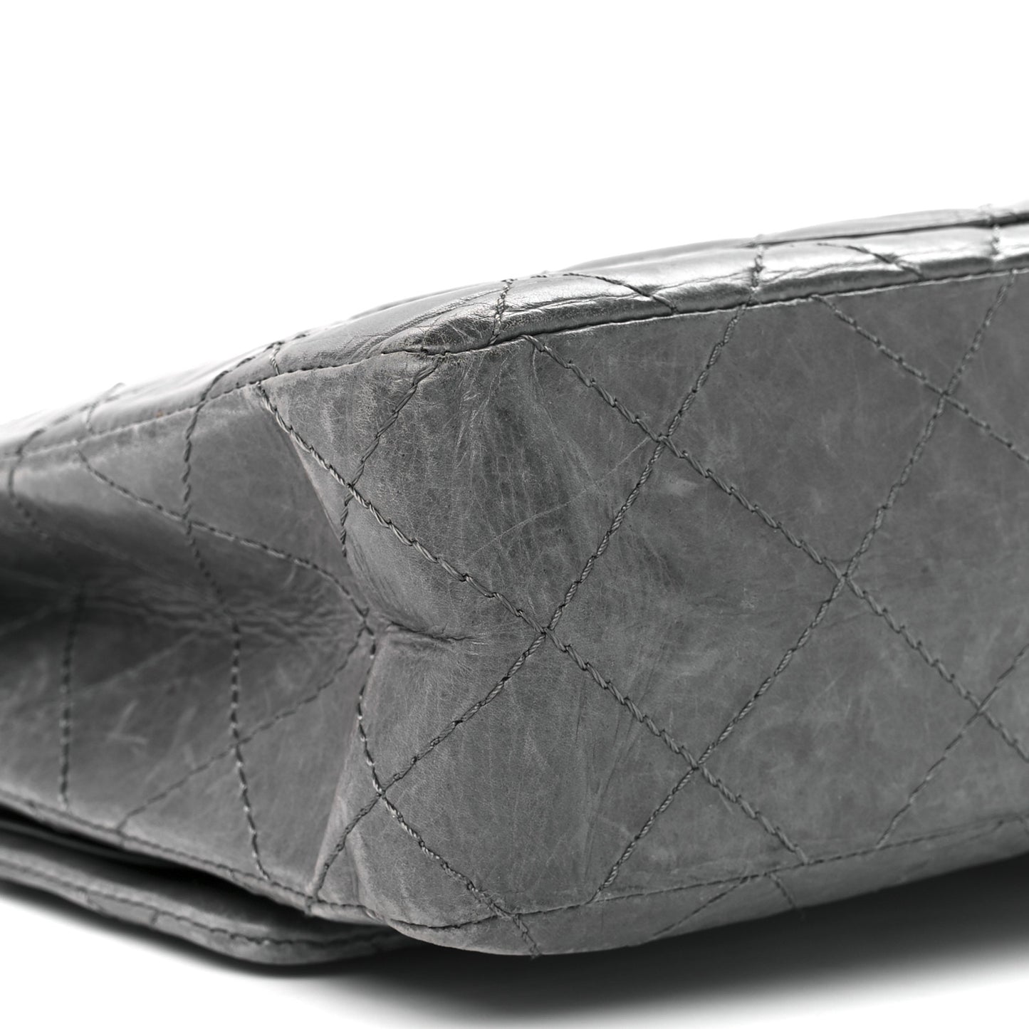 Aged Calfskin Quilted 50th Anniversary 2.55 Reissue 227 Flap Grey