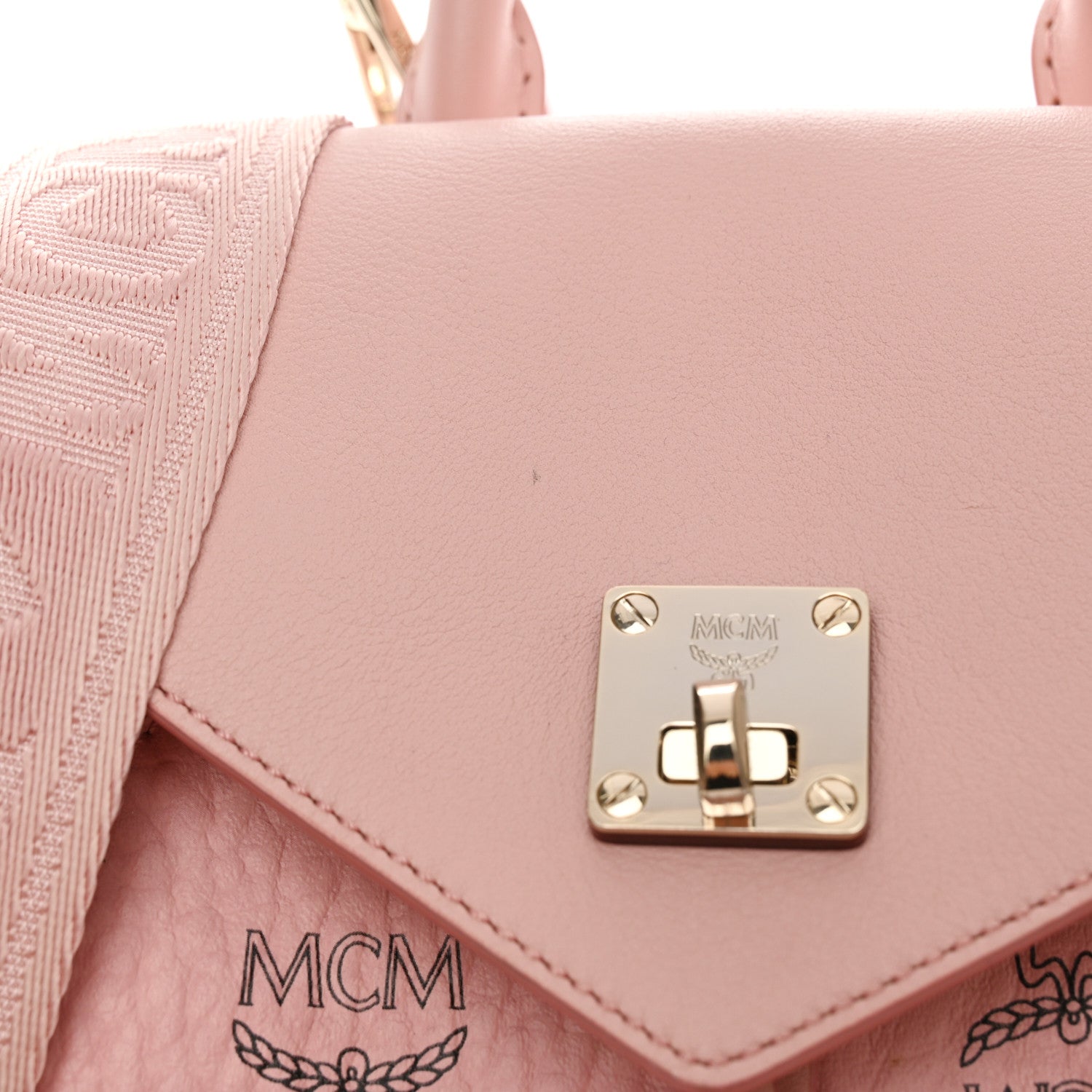 MCM Visetos Small Essential Backpack Pink 13 of 15
