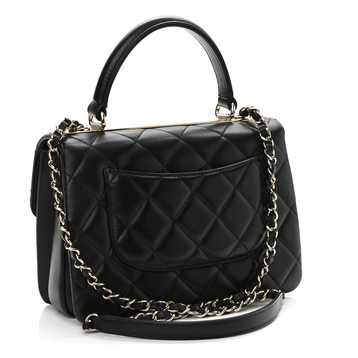 Chanel Lambskin Quilted Small Trendy CC Dual Handle Flap Bag Black 3 of 11
