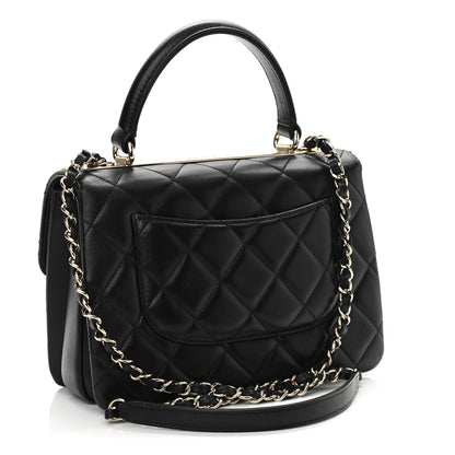 Chanel Lambskin Quilted Small Trendy CC Dual Handle Flap Bag Black 3 of 11