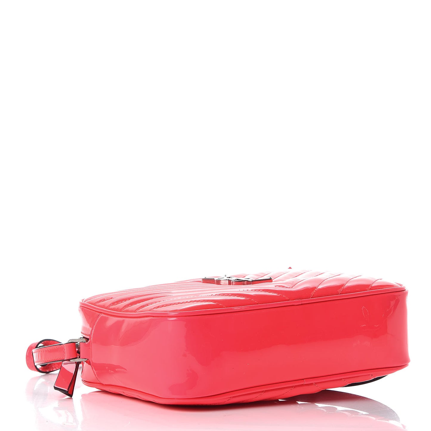 Patent Calfskin Matelasse Monogram Lou Camera Bag Neon Pink