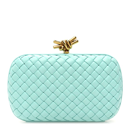 Bottega Veneta Nappa Intrecciato Knot Clutch Siren 1 of 9