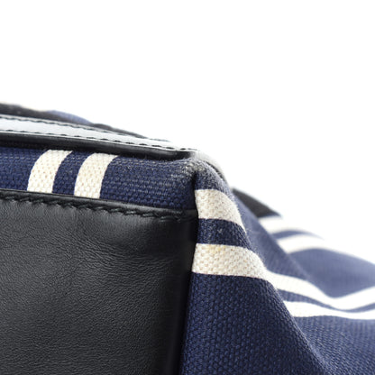 Balenciaga Canvas Navy Striped Cabas M Navy 13 of 18