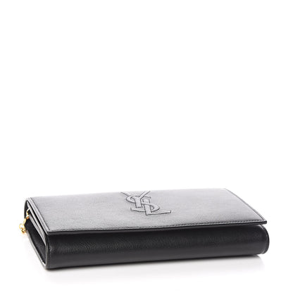 Saint Laurent Calfskin Monogram Belle de Jour Chain Clutch Black 4 of 12