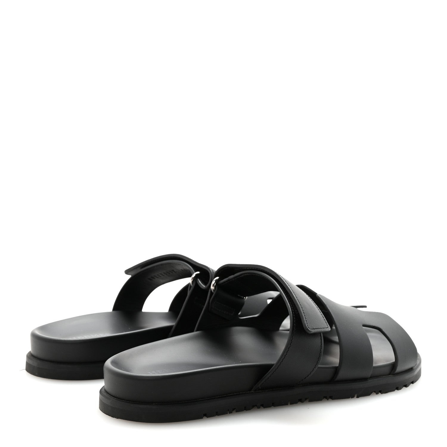 Hermes Calfskin Womens Chypre Sandals 40 Black 5 of 10