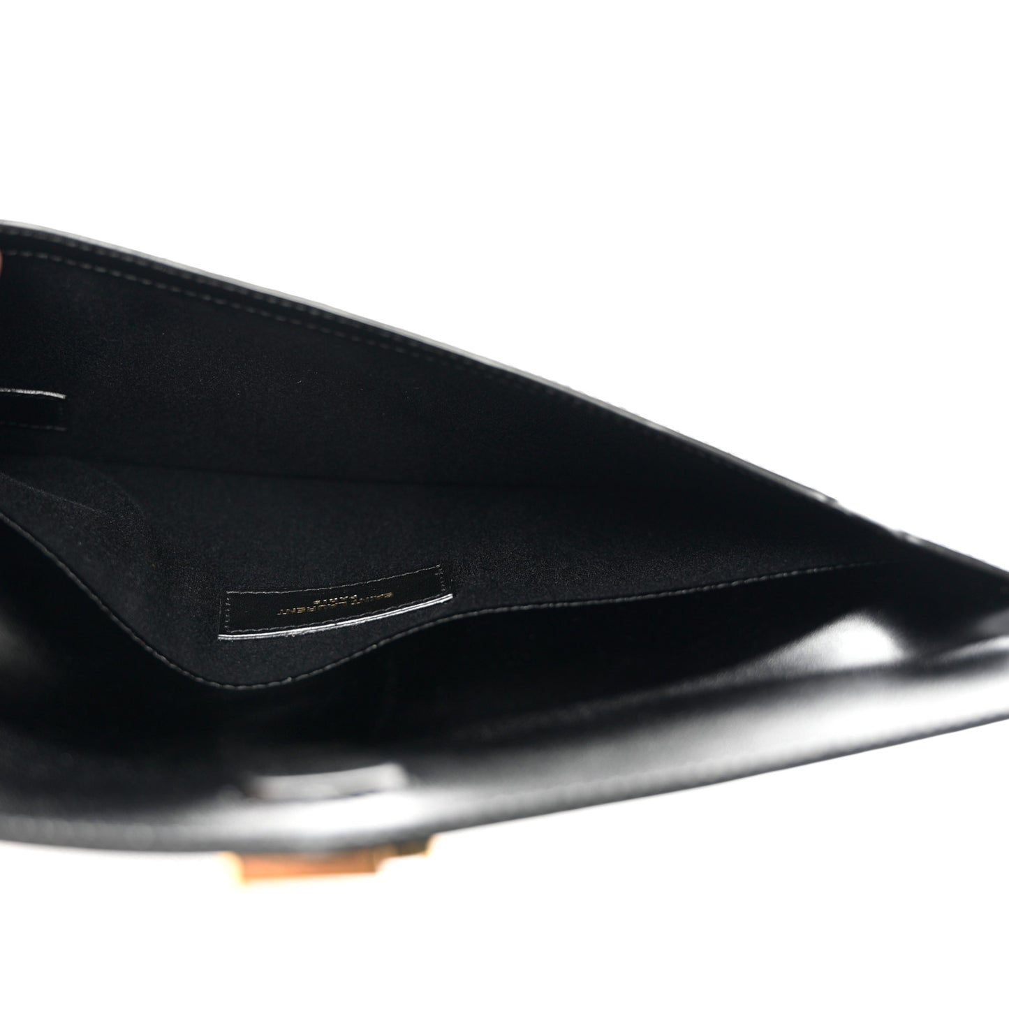 Smooth Shiny Calfskin Monogram Uptown Pouch Black