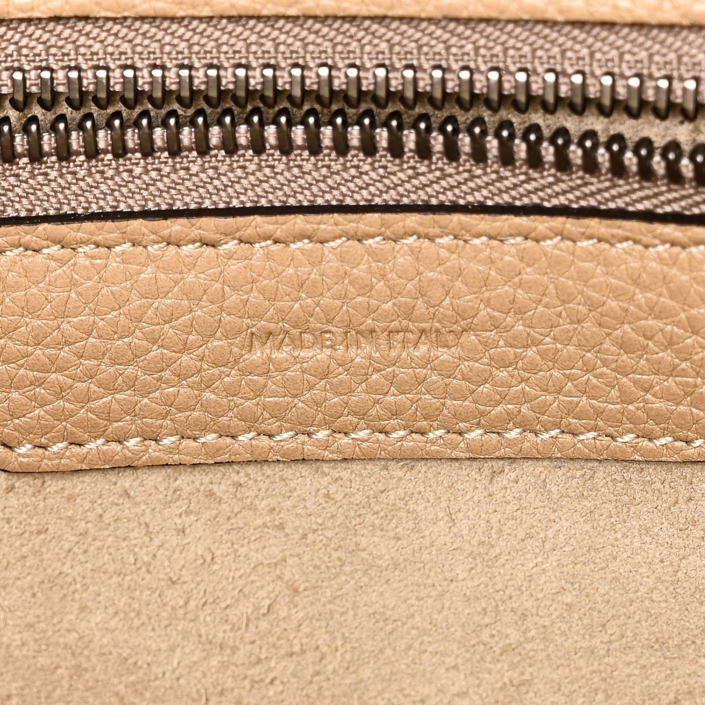 Drummed Calfskin Mini Luggage Dune