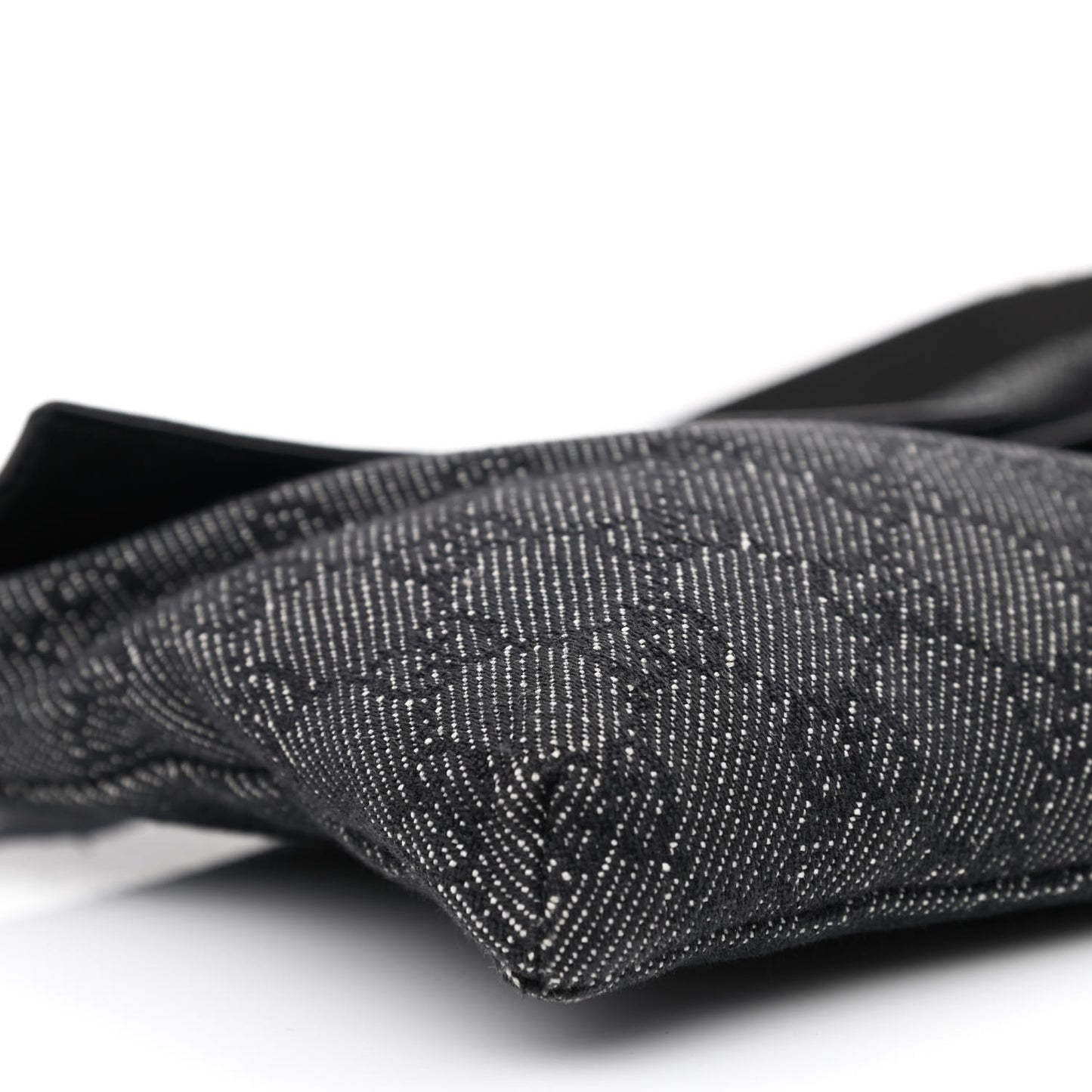 GG Denim Monogram Double Pocket Belt Bag Black