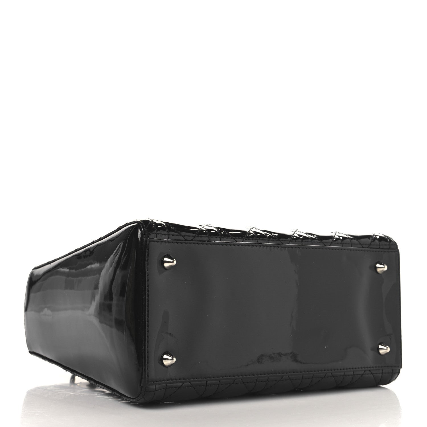 Christian Dior Patent Cannage Medium Lady Dior Black 4 of 12