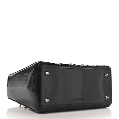 Christian Dior Patent Cannage Medium Lady Dior Black 4 of 12