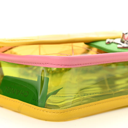 Chanel Lambskin PVC Quilted Mini Coco Splash Flap Yellow Green Pink 9 of 10