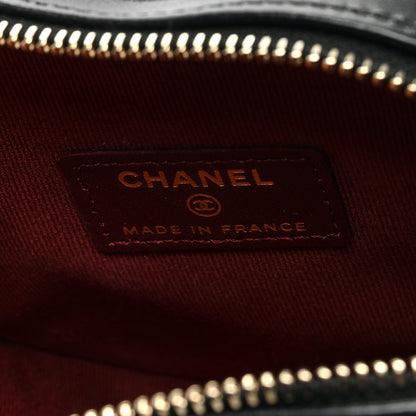 Chanel Lambskin Quilted CC In Love Heart Clutch With Chain Black 6 of 10