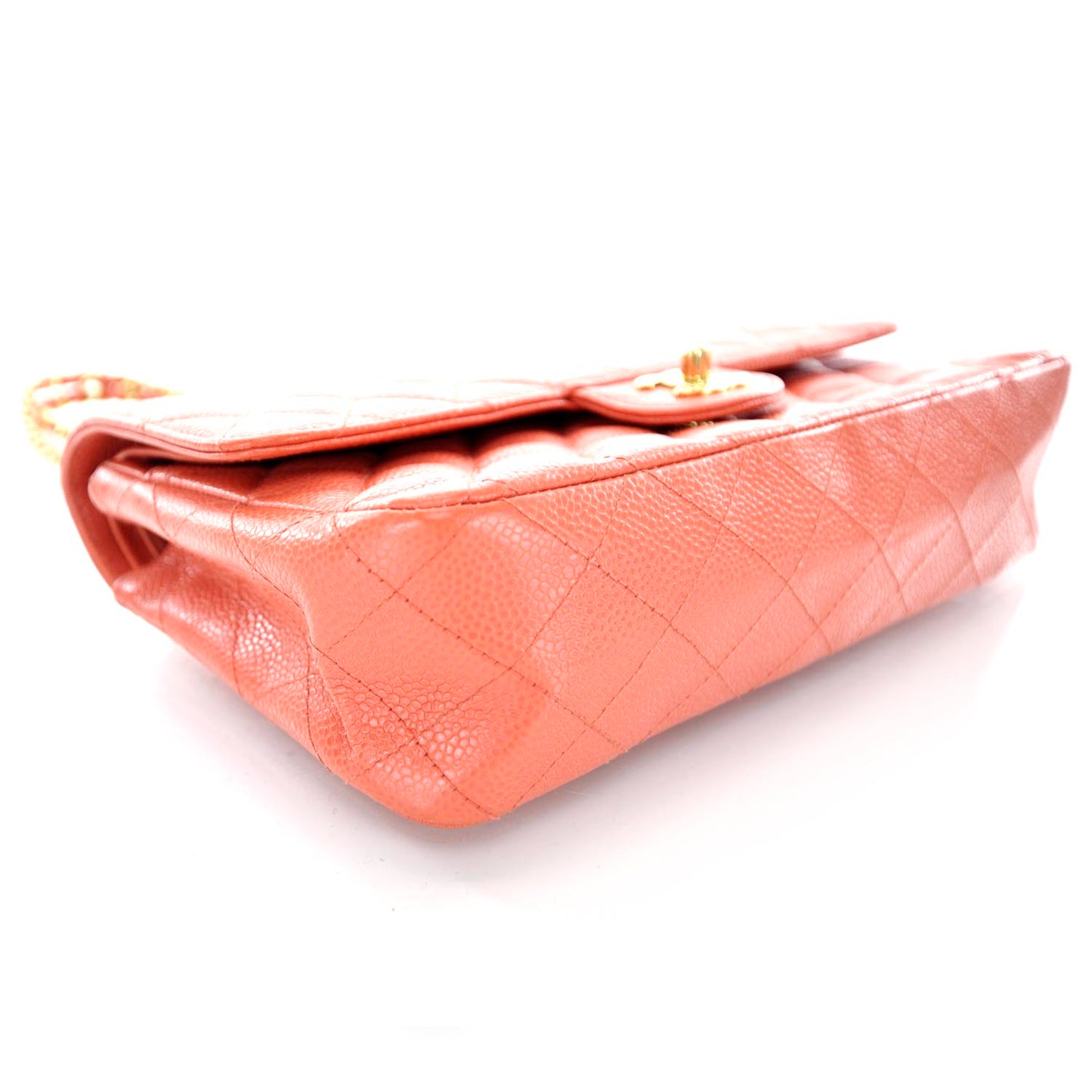 Caviar Medium Double Flap Coral