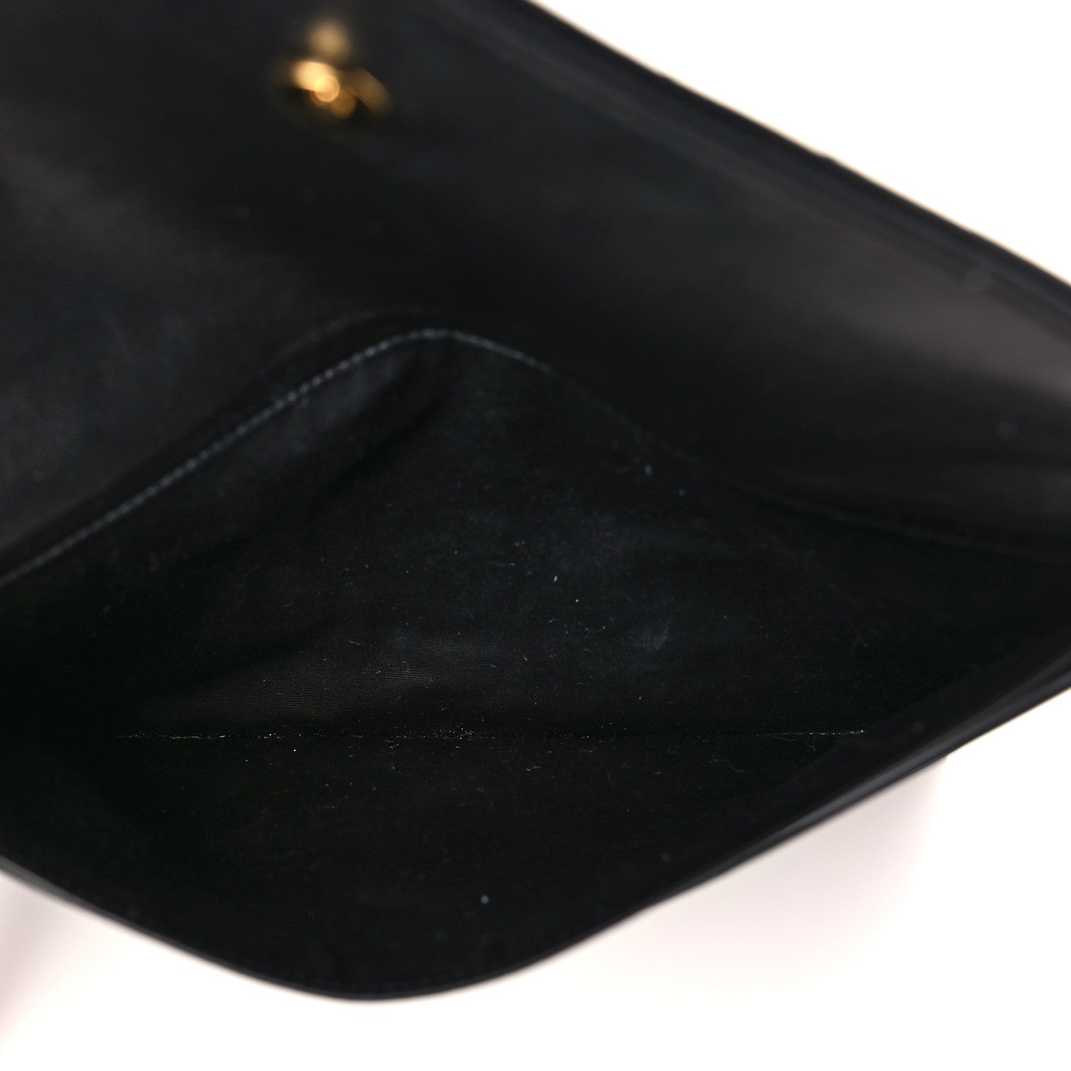 Saint Laurent Lambskin Quilted Double Flap Chain Pouch Black 3 of 8