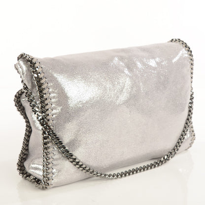 Stella McCartney Shaggy Deer Falabella Fold Over Tote Silver 3 of 9