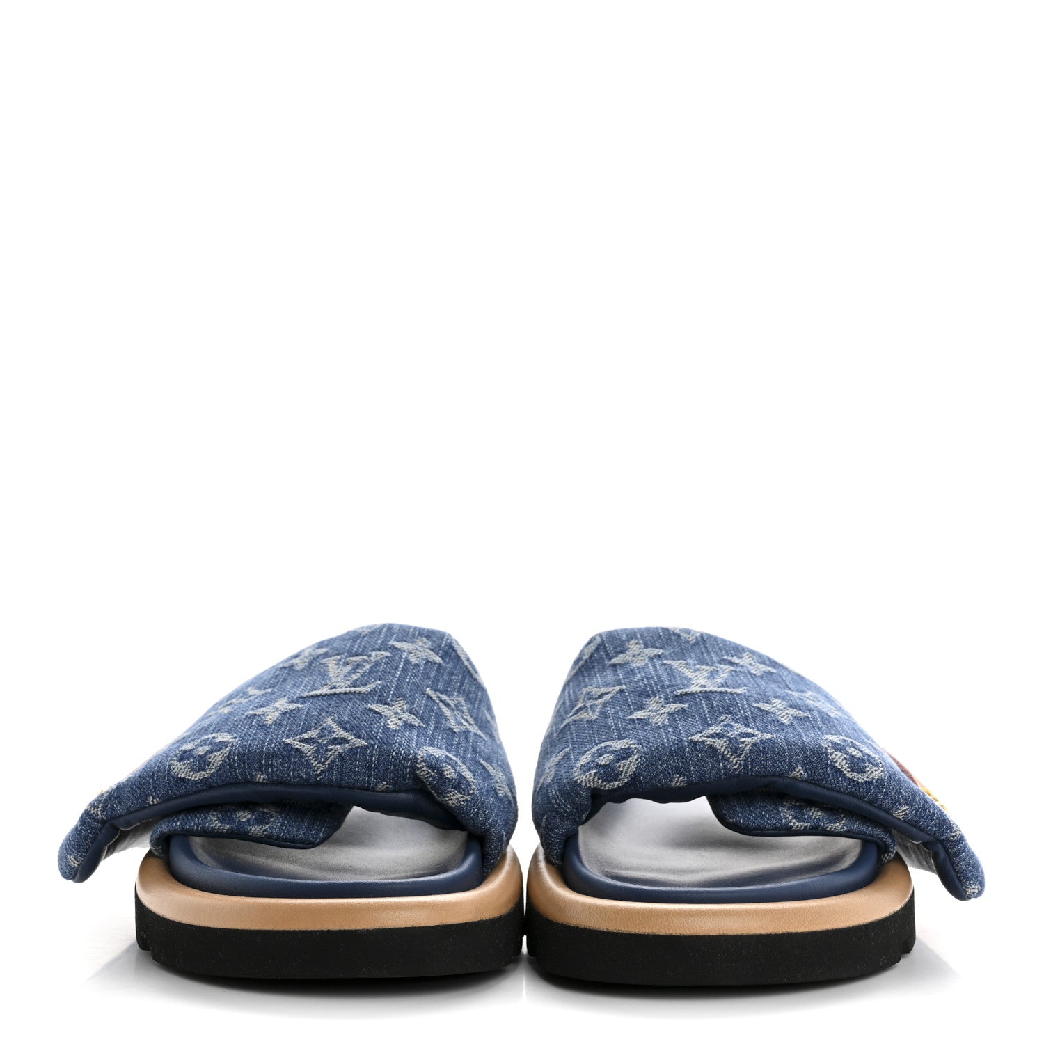 Louis Vuitton Monogram Denim LV Pool Pillow Flat Comfort Mule 36