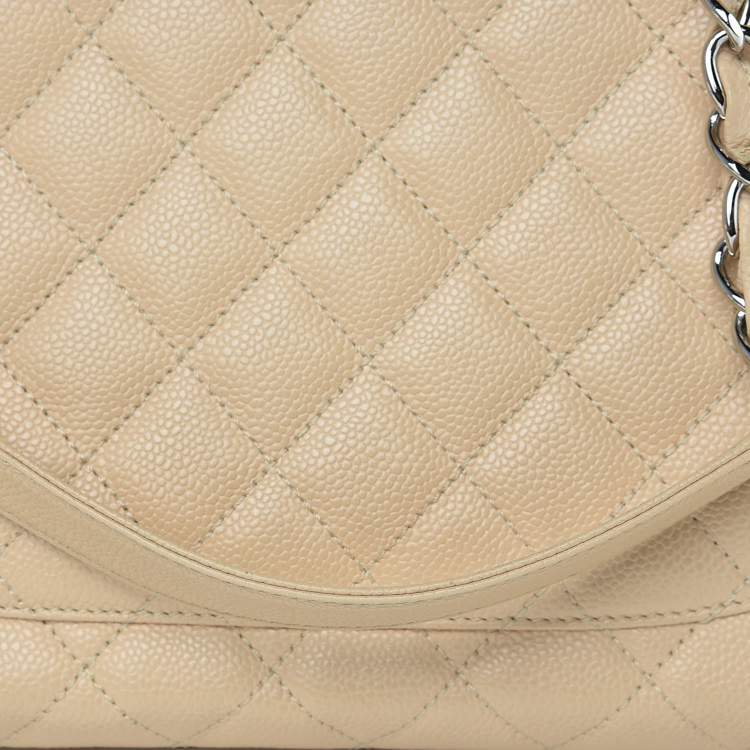 Chanel Caviar Quilted Grand Shopping Tote GST Beige Clair 13 of 23