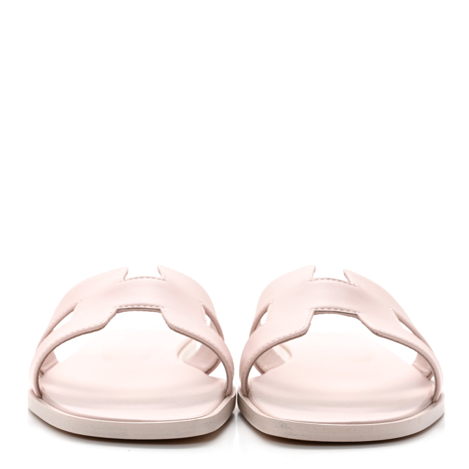 Hermes Box Calfskin Oran Sandals 40 Rose Pale 2 of 11