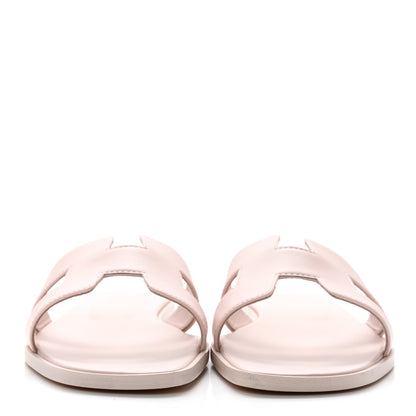 Hermes Box Calfskin Oran Sandals 40 Rose Pale 2 of 11