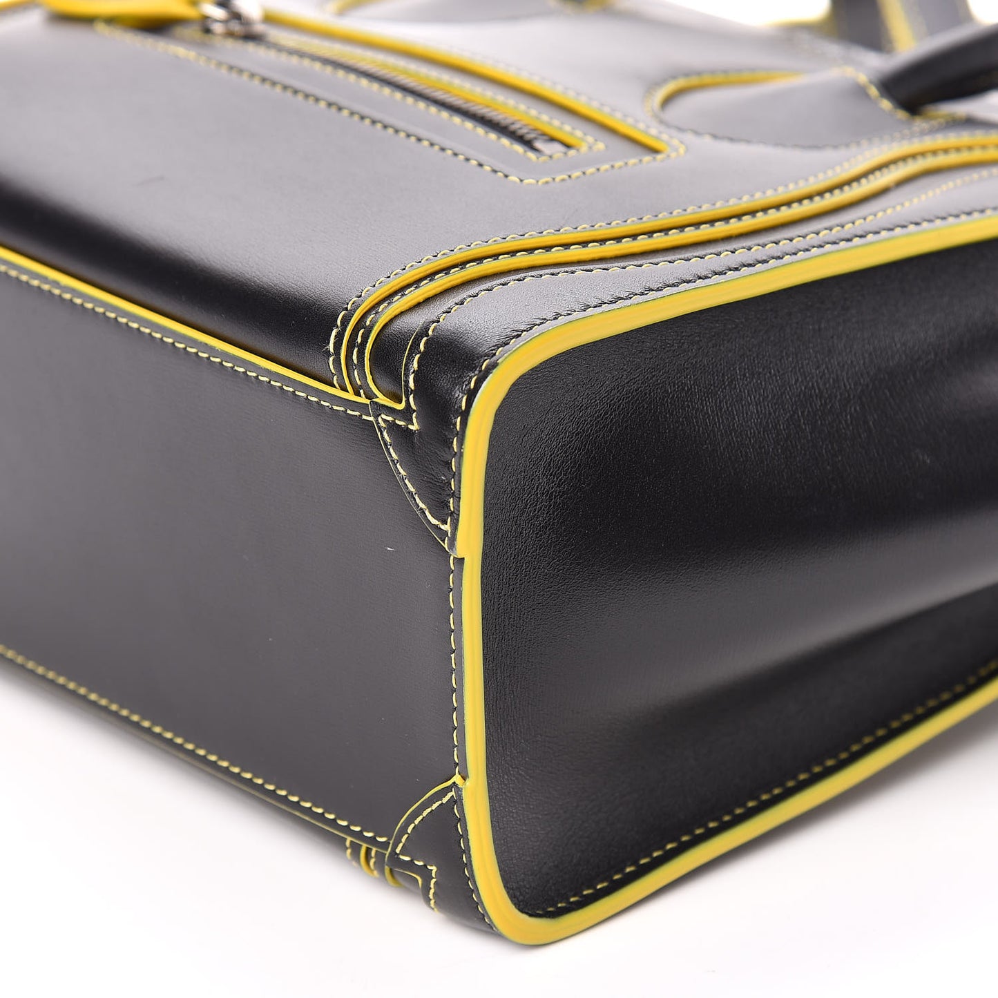 Satin Calfskin Nano Debossed Luggage Black