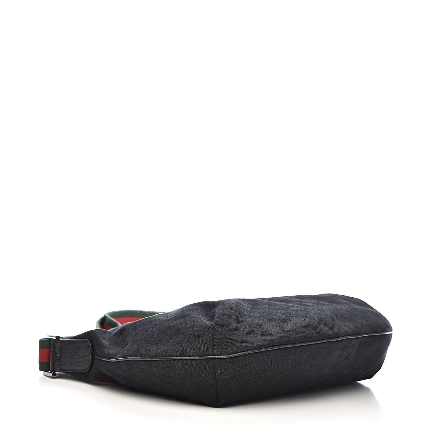 Monogram Web Medium Half Moon Hobo Black