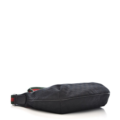 Gucci Monogram Web Medium Half Moon Hobo Black 4 of 11