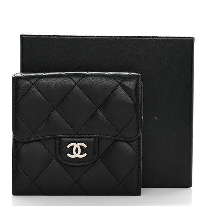 Chanel Lambskin Quilted Double Sided Wallet Black 12 of 12