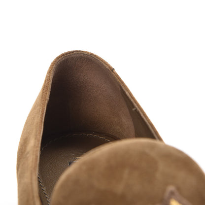 Louis Vuitton Suede Preppy Flat Loafers 38.5 Kaki 8 of 14