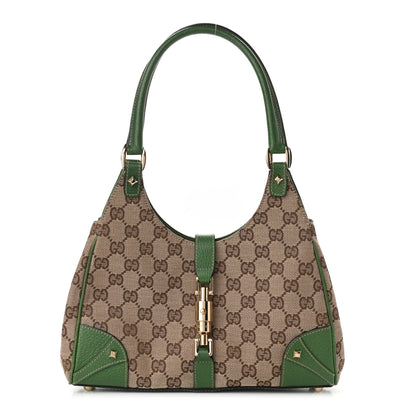 Gucci Monogram Jackie O Hobo Green 1 of 9