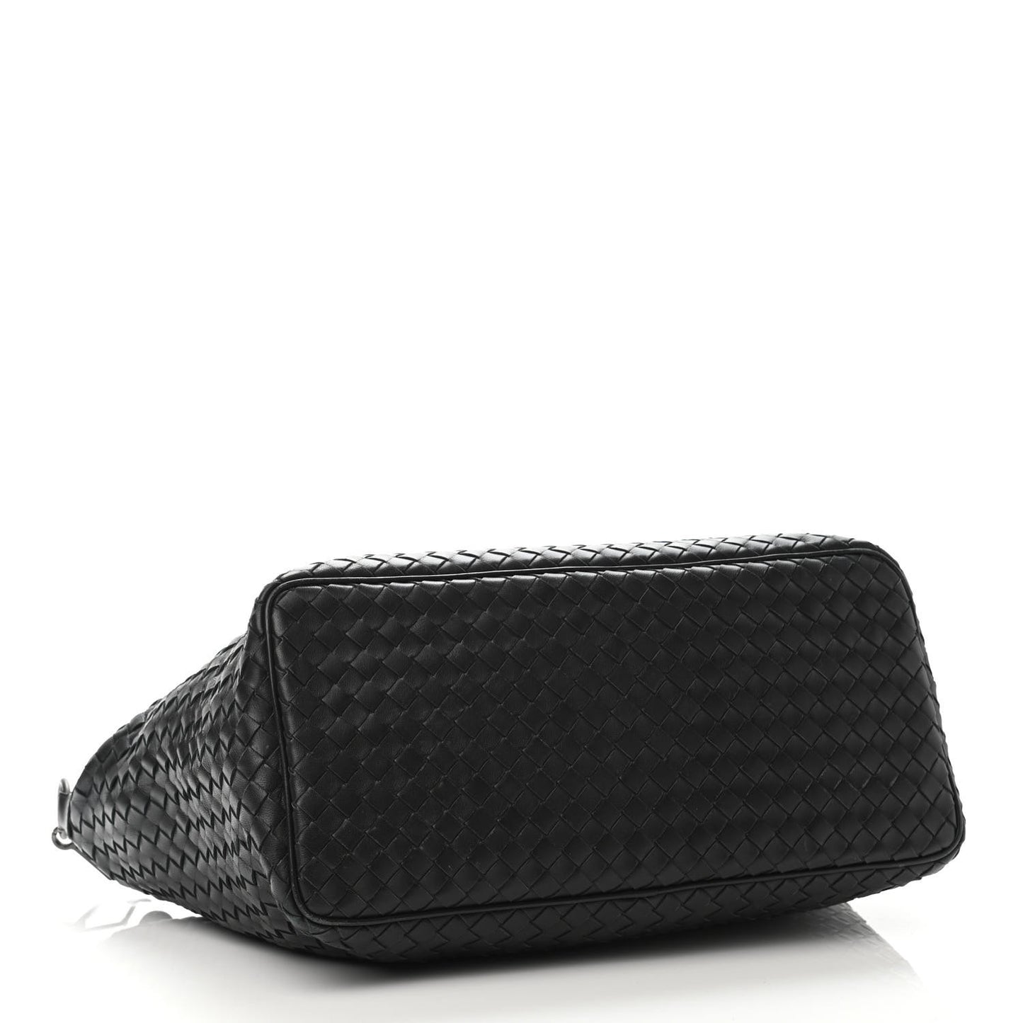 Nappa Intrecciato Large Shoulder Bag Black