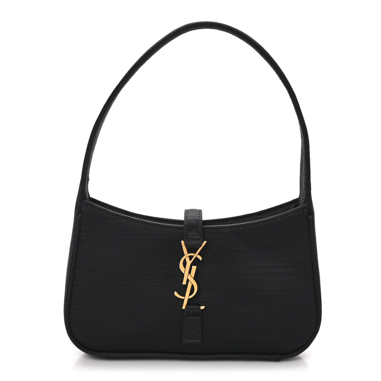 Saint Laurent Satin Le 5 A 7 Mini Hobo Black 1 of 10