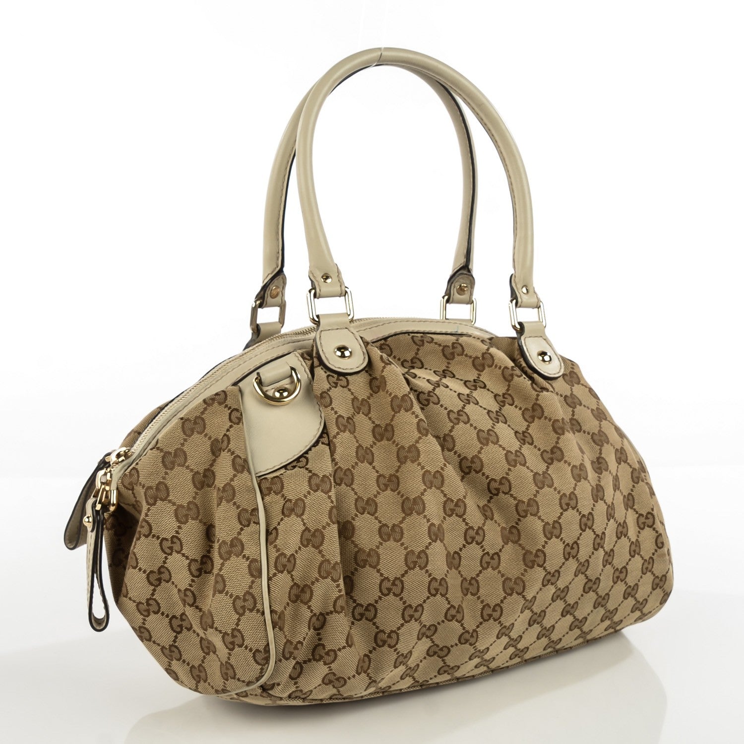 Gucci Monogram Medium Sukey Boston Off White 4 of 10