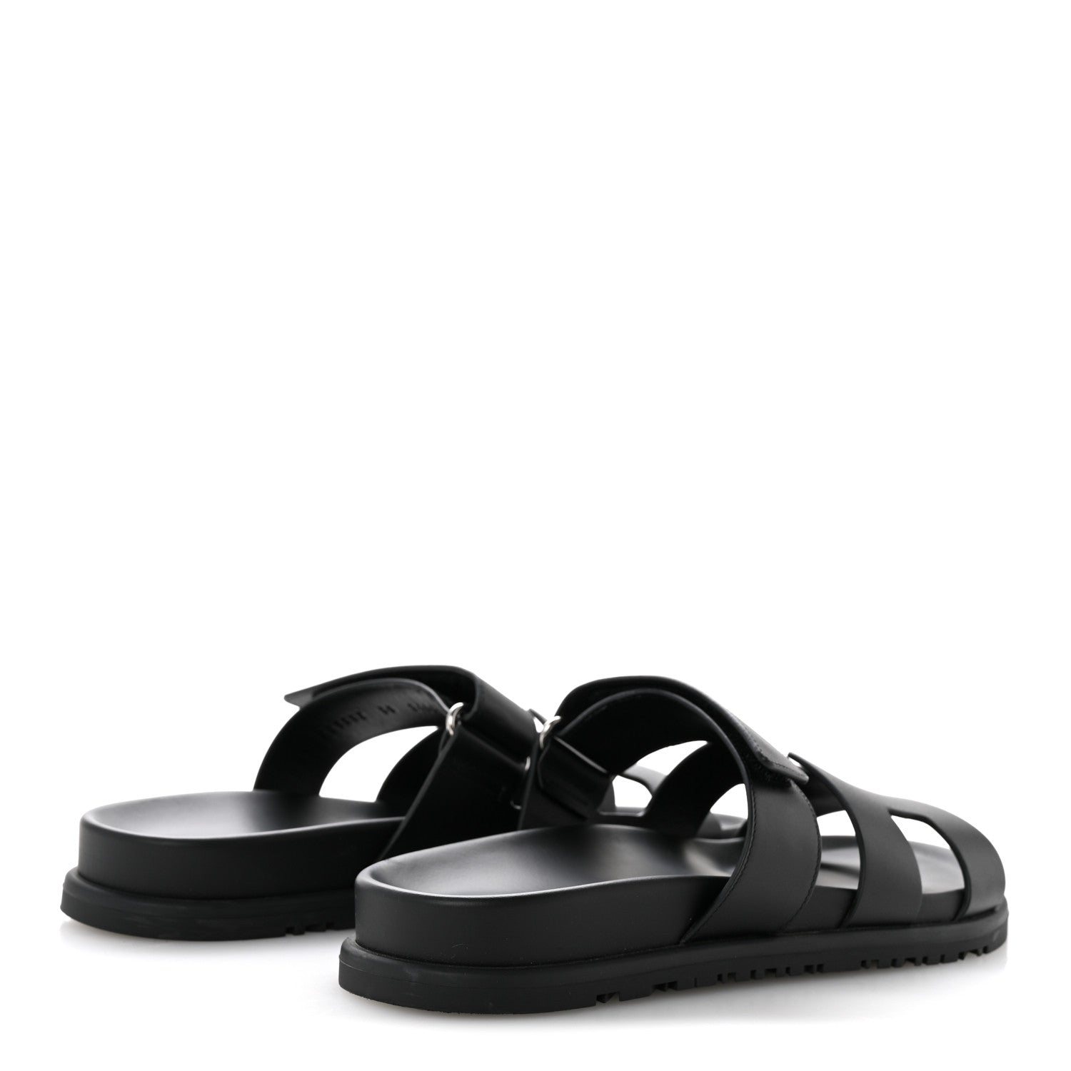 Hermes Calfskin Womens Chypre Sandals 38 Black 5 of 9