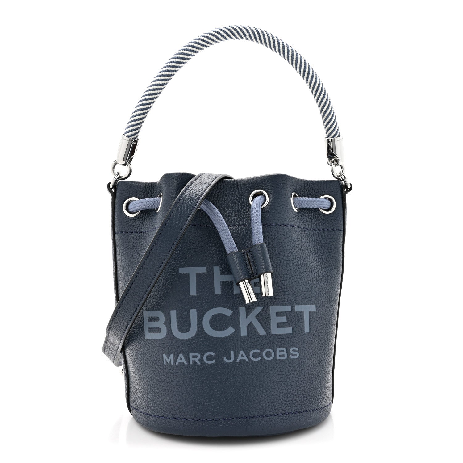 Marc Jacobs Grained Calfskin Mini The Bucket Bag Blue Sea 1 of 10