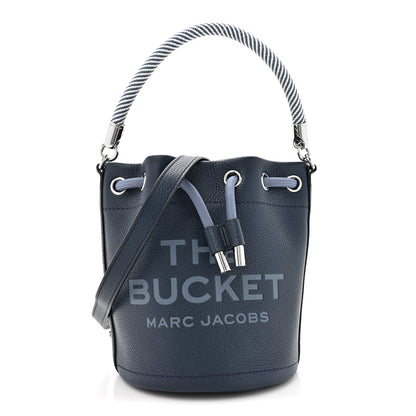 Marc Jacobs Grained Calfskin Mini The Bucket Bag Blue Sea 1 of 10