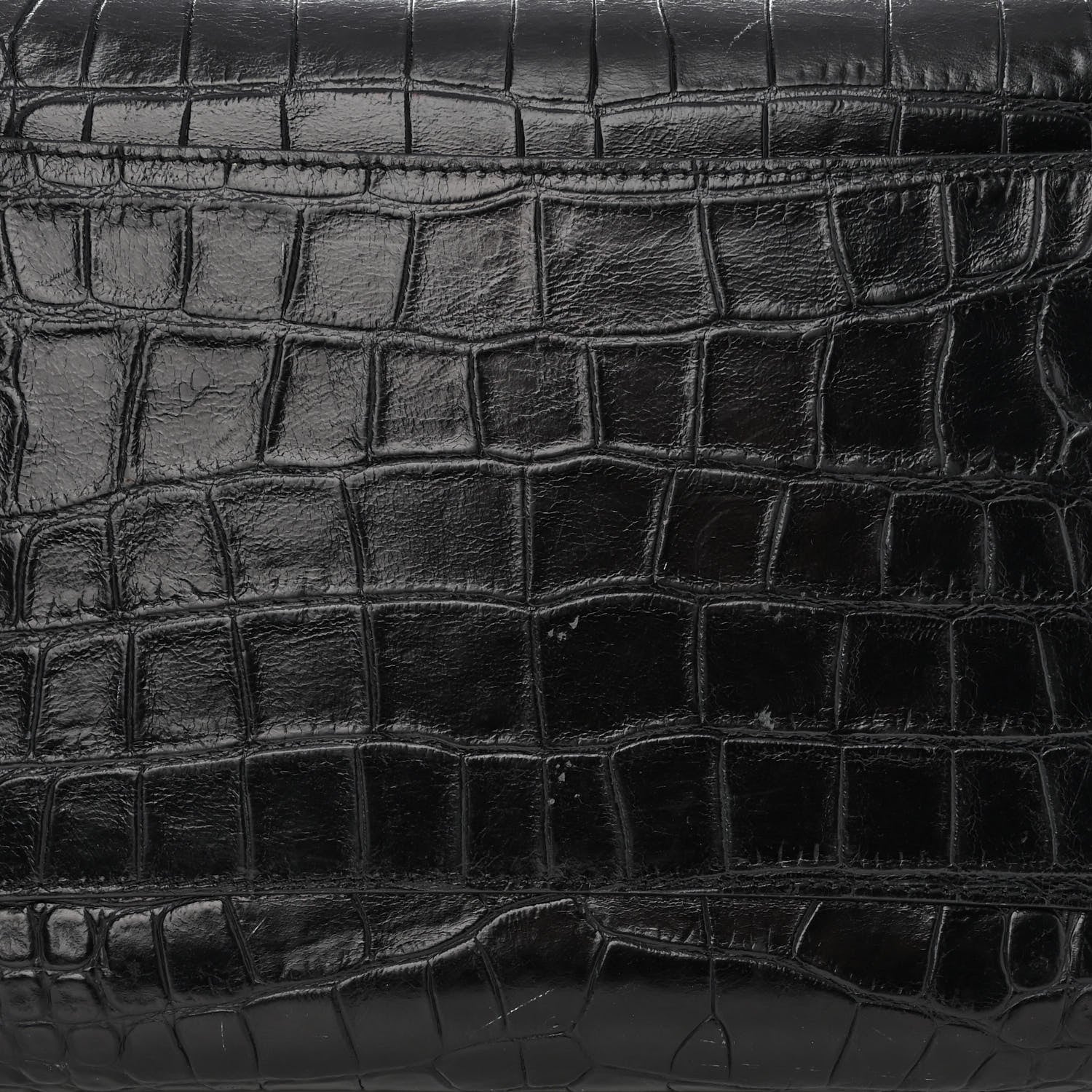 Givenchy Calfskin Crocodile Embossed Large Antigona Black 14 of 17
