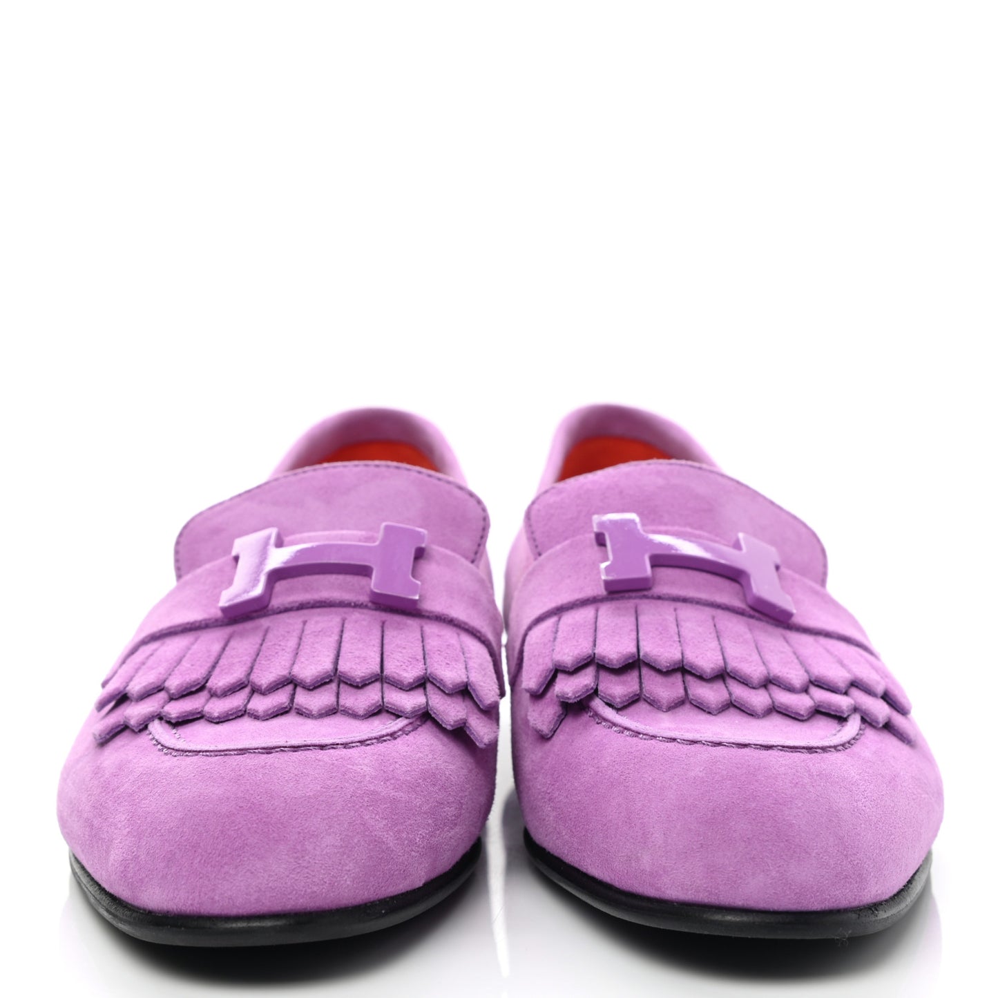 Suede Goatskin Womens Royal Loafers 36 Violet Parme