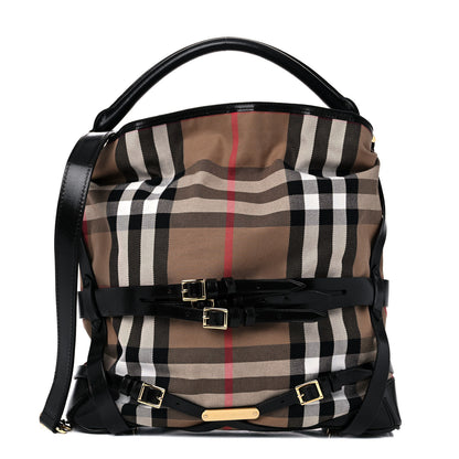 Burberry House Check Bridle Calfskin Medium Gosford Hobo Black 1 of 16