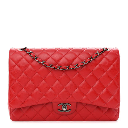 Chanel Caviar Quilted Maxi Double Flap Red 1 of 12